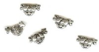 5 7x13mm Antique Silver Little Girl Head (hole top to bottom) 